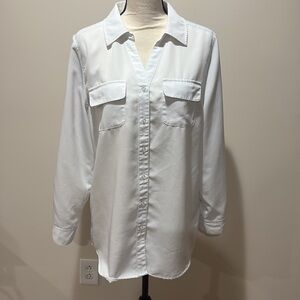 Denim and Company roll tab utility tunic shirt